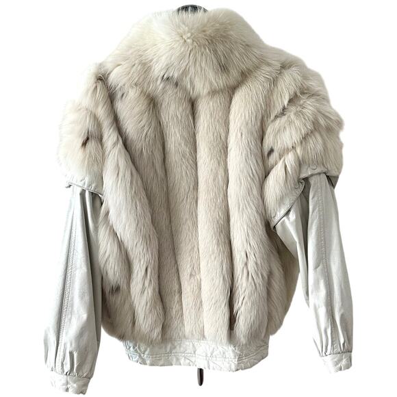 Saga Fox Luxurious Natural Silver Fox Fur Vintage Vest/Jacket Casual Fun Elegant - Picture 5 of 16
